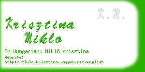 krisztina miklo business card